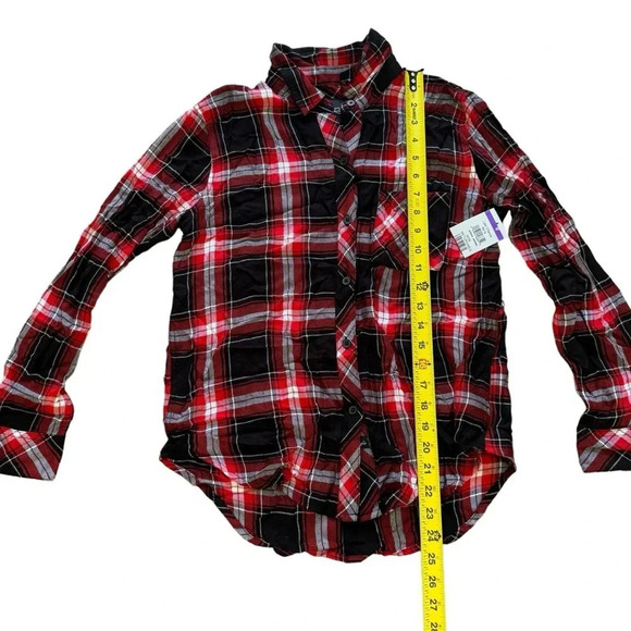 Rails Hunter Plaid Black Candy White Red Shirt Button down Long Sleeve S NWT - Picture 7 of 11
